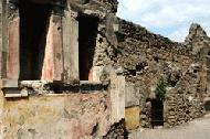 This backyard wall and small room show how well preserved the city was being encasted in volcanic ash.